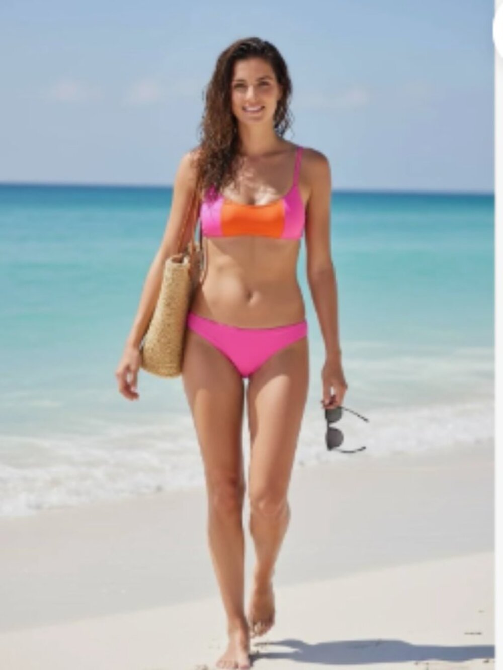 Kate Spade Color Block -Two Piece Swim Bikini Set NWT Sz L,